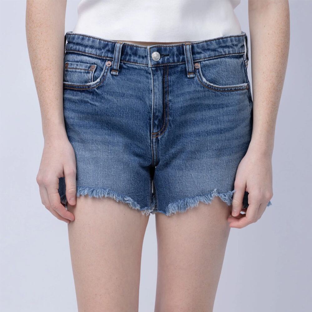 Rag & Bone Dre Low Rise Raw Hem Denim Shorts Size 30